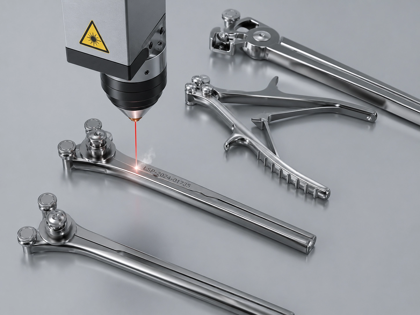 Laserbeschriftung eines chirurgischen Instruments
